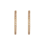 Load image into Gallery viewer, Buy 14K Solid Gold Diamond Hoops