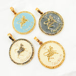 Load image into Gallery viewer, Diamond Sterling Silver Taurus Zodiac Enamel Pendant