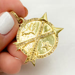 Load image into Gallery viewer, DP539. Diamond Sterling Silver Round Arrow Pendant