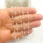 Load image into Gallery viewer, Sterling Silver White Color Enamel Chains