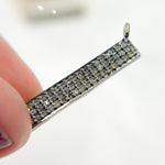 Load image into Gallery viewer, DC221. Diamond Sterling Silver Rectangle Pendant