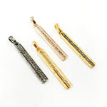 Load image into Gallery viewer, DP266. Diamond Sterling Silver Rectangle Pendant