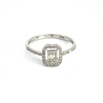 Load image into Gallery viewer, 14k Solid Gold Diamond Rectangle Ring.