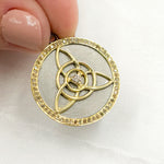 Load image into Gallery viewer, Shop Now Diamond Sterling Silver Round Celtic Trinity Knot Pendant with Gemstone