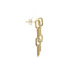 Load image into Gallery viewer, EFC51944. 14K Solid Gold and Diamonds Paper Clip Dangle Earrings
