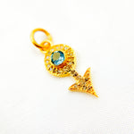 Load image into Gallery viewer, Silver Arrow Mini Charm with Gemstone