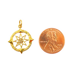 Load image into Gallery viewer, GDP288. 14K Solid Gold Circle Pendant with Diamonds