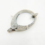 Load image into Gallery viewer, DC650. Diamond & Sterling Silver Pear Shape Trigger Clasp