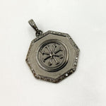 Load image into Gallery viewer, DP750. Diamond Sterling Silver Octagon Pendant