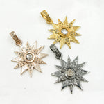 Load image into Gallery viewer, DP279. Diamond Silver Star Pendant with Polki Diamond