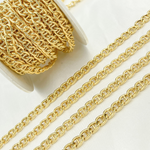 Load image into Gallery viewer, V47GP. Gold Plated 925 Sterling Silver Textured Curb Marina Chain