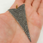 Load image into Gallery viewer, DP052. Diamond Sterling Silver Arrow Head Pendant