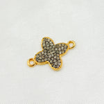 Load image into Gallery viewer, DC923. Diamond Sterling Silver Flower Connector
