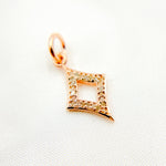 Load image into Gallery viewer, DC361. Diamond Sterling Silver Rhombus Charm