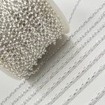 Load image into Gallery viewer, Silver Oval Diamond Cut Link Chains