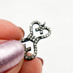 Load image into Gallery viewer, DC187. Diamond & Sterling Silver Bow Connector