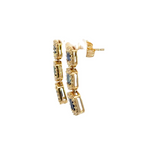 Load image into Gallery viewer, EFF52119BS. 14k Solid Gold Diamond and Blue Sapphire Dangle Earrings