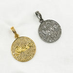 Load image into Gallery viewer, DP077. Diamond Sterling Silver Round Love Pendant