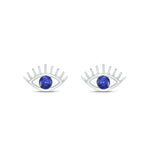 Load image into Gallery viewer, EFZ52004BS. 14K Solid Yellow Gold Diamond Eye Studs