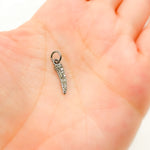 Load image into Gallery viewer, DC404. Diamond Sterling Silver Mini Horn Charm