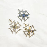 Load image into Gallery viewer, DP027. Diamond Sterling Silver Cross Pendant with Gemstone