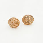 Load image into Gallery viewer, DE038. Pave Diamond Diamond Silver Oval Studs