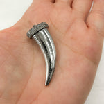 Load image into Gallery viewer, Diamond & Sterling Silver Horn Charm
