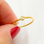 Load image into Gallery viewer, DR034. Diamond Sterling Silver Gold Plated Ring