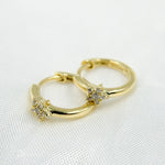 Load image into Gallery viewer, HP400722. 14k Solid Gold Diamond Star Stud Earrings