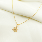 Load image into Gallery viewer, 14K Solid Gold Diamonds Star Charm. GDP206