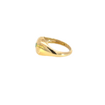 Load image into Gallery viewer, 14K Solid Gold Emerald Circle Ring