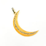 Load image into Gallery viewer, DP101. Diamond Sterling Silver Moon Pendant