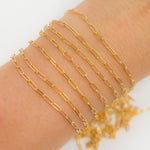 Load image into Gallery viewer, V298GF. 14k Gold Filled Textured & Smooth Paperclip Link Chain