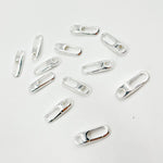 Load image into Gallery viewer, White Sterling Silver Oval Clasp