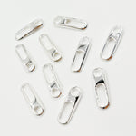 Load image into Gallery viewer, White Sterling Silver Oval Clasp