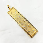 Load image into Gallery viewer, DP152. Diamond Sterling Silver Rectangle Pendant with Gemstone