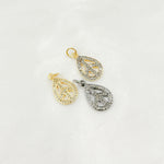 Load image into Gallery viewer, DC519. Diamond Sterling Silver Drop Peace Pendant
