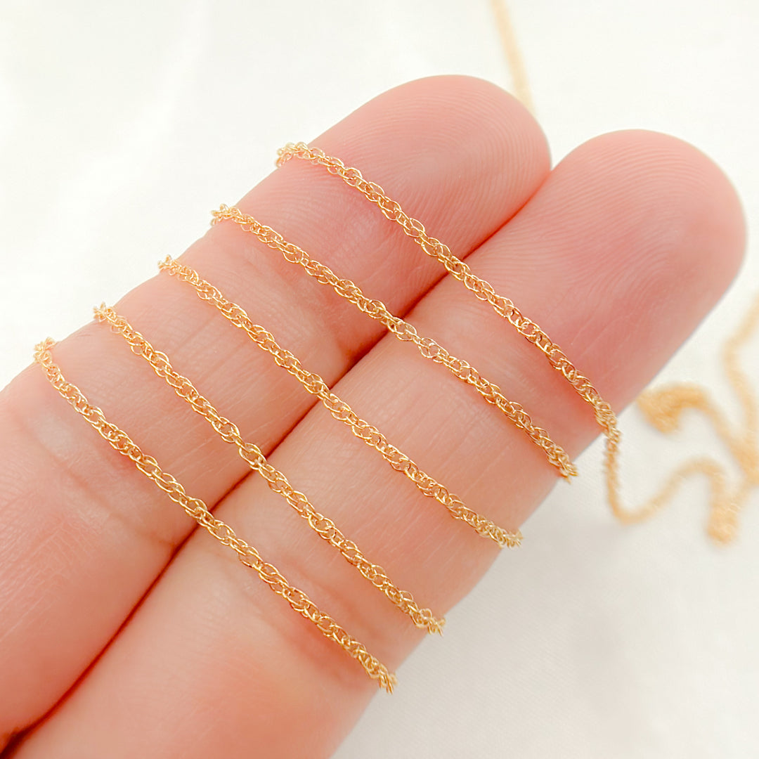 07RGF. 14K Gold Filled Rope Link Chain