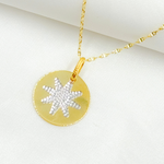 Load image into Gallery viewer, GDP679. 14K Solid Gold Star Medallion Charm