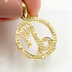 Load image into Gallery viewer, DC375. Diamond Sterling Silver Round Capricorn Zodiac Pendant