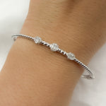 Load image into Gallery viewer, DBG00332. 14K Solid Gold Diamond Bangle