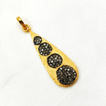 Load image into Gallery viewer, DP422. Diamond Sterling Silver Drop Pendant