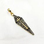 Load image into Gallery viewer, DP301. Diamond Sterling Silver Cross Pendant