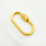 Load image into Gallery viewer, DC604M. Sterling Silver Matte Oval Screw Clasp