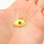Load image into Gallery viewer, DC339. Diamond Sterling Silver Eye Pendant with Gemstone