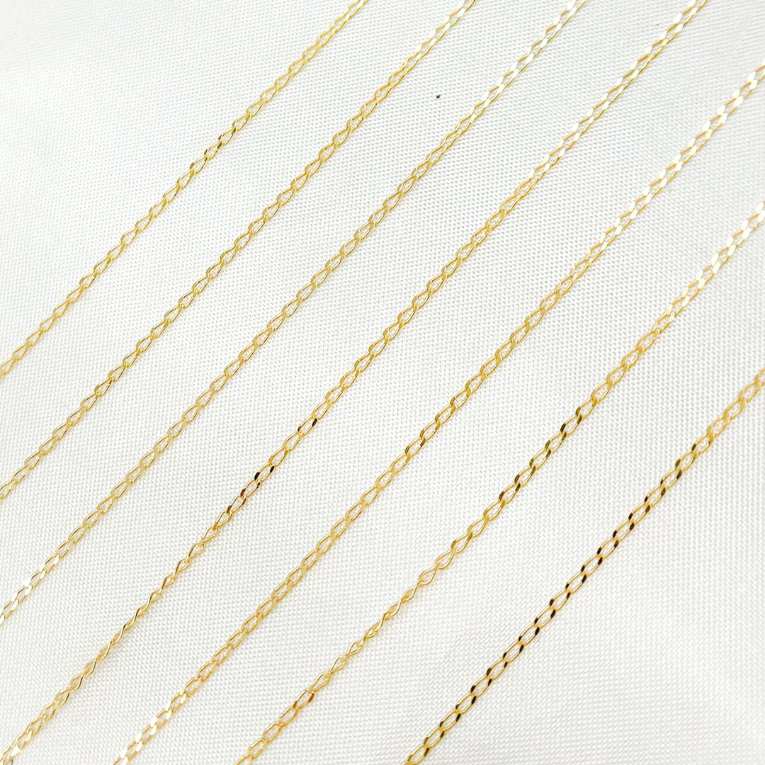 14K Solid Gold Long Curb Chain