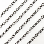 Load image into Gallery viewer, 2510TWOX. Oxidized Sterling Silver Twisted Cable Link Chain