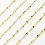 Load image into Gallery viewer, 14K Solid Yellow Gold Singapore Chain