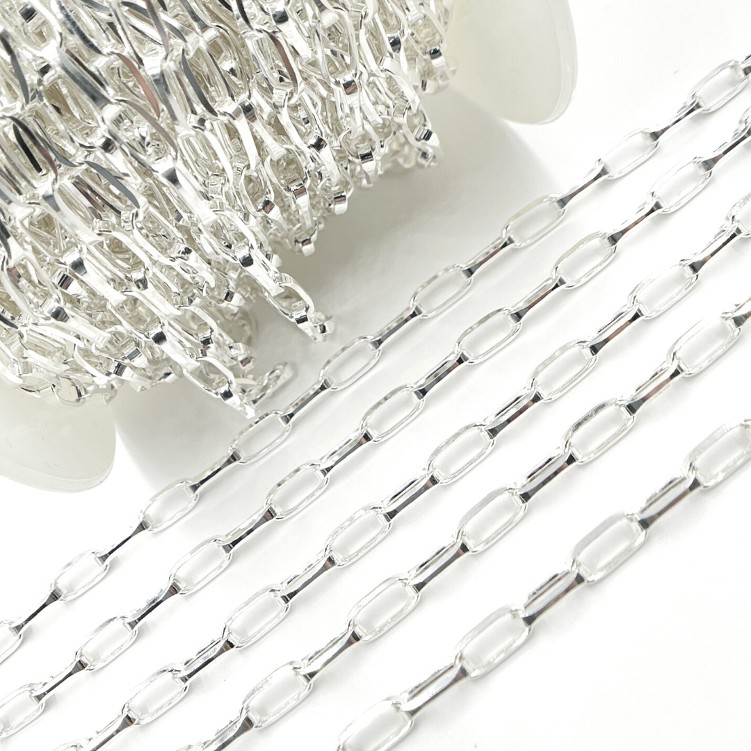 Buy Now Sterling Silver Rectangular Link Chain