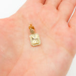 Load image into Gallery viewer, 14K Solid Gold and Diamonds Rectangular Earrings